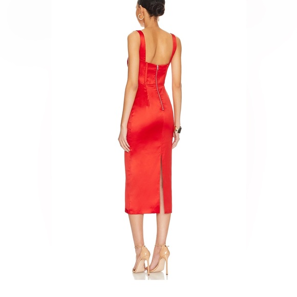 Bardot Elodie Mini dress in fire red size 4 - Picture 2 of 7